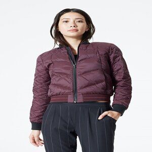 Wine Mila Down Filled Bomber Jacket - Runs SMALL